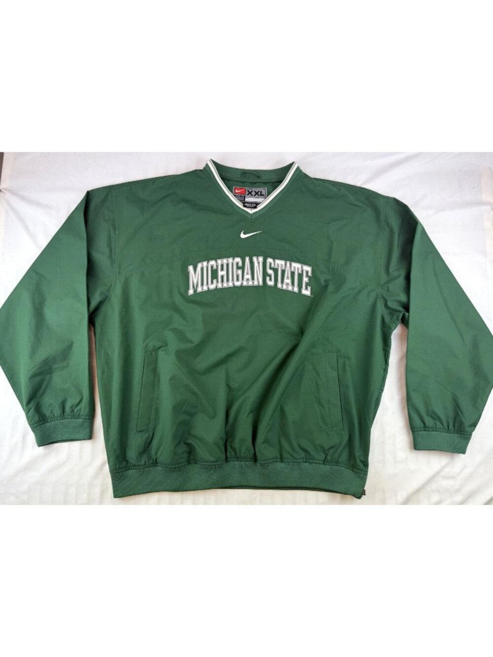 Vintage Nike Michigan State Center Swoosh Jacket Mens XXL Windbreaker Pullover